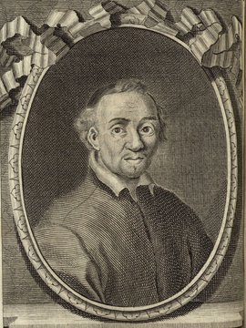 Porträt von Mazzuchelli, Giovanni Paolo  (Deutsche Acta Eruditorum., 1716, 39. T., ungez. Bl. vor S. 153. [Zuschnitt auf Schmuckrahmen])