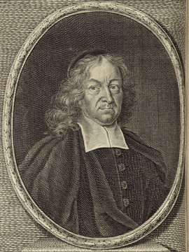 Porträt von Olearius, Johannes  (Deutsche Acta Eruditorum., 1713, 15. T., ungez. Bl. vor S. 185. [Zuschnitt auf Schmuckrahmen])