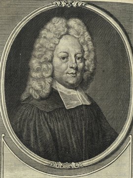 Porträt von Lith, Johann Wilhelm von der  (Fränckische Acta Erudita et Curiosa., 1728, 12. Slg., ungez. Bl. vor S. 887. [Zuschnitt auf Schmuckrahmen])