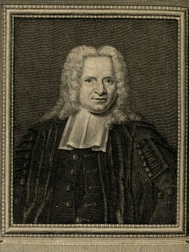 Porträt von Musschenbroek, Petrus van  (Zuverläßige Nachrichten von dem gegenwärtigen Zustande der Wissenschaften., 1741, 23. T., ungez. Bl. vor S. 763. [Zuschnitt auf Schmuckrahmen])