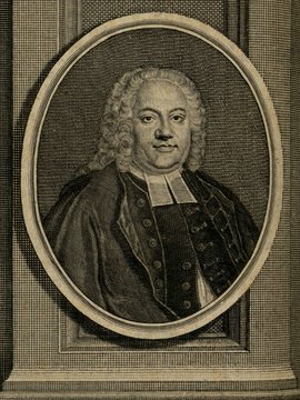 Porträt von Maichel, Daniel  (Zuverläßige Nachrichten von dem gegenwärtigen Zustande der Wissenschaften., 1741, 20. T., ungez. Bl. vor S. 535. [Zuschnitt auf Schmuckrahmen])