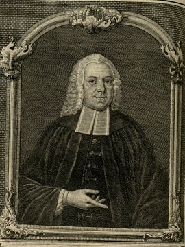 Porträt von Am Ende, Johann Joachim Gottlob  (Zuverläßige Nachrichten von dem gegenwärtigen Zustande der Wissenschaften., 1756, 199. T., ungez. Bl. vor S. 472. [Zuschnitt auf Schmuckrahmen])