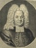 Porträt von Baier, Johann David  (Fränckische Acta Erudita et Curiosa., 1730, 20. Slg., ungez. Bl. vor S. 633. [Zuschnitt auf Schmuckrahmen])