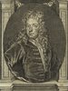 Porträt von Addison, Joseph  (Neuer Bücher-Saal der gelehrten Welt., 1715, 46. Oeffn., ungez. Bl. vor S. 689. [Zuschnitt auf Schmuckrahmen])