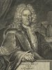 Porträt von Hildebrand, Heinrich  (Fränckische Acta Erudita et Curiosa., 1726, 1. Slg., ungez. Bl. am Anf. d. Bandes. [Zuschnitt auf Schmuckrahmen])