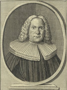 Porträt von Schwindel, Georg Jacob  (Fränckische Acta Erudita et Curiosa., 1732, 24. Slg., vor S. 997. [Zuschnitt auf Schmuckrahmen])