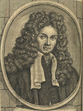 Porträt von Guglielmini, Domenico  (Neuer Bücher-Saal der gelehrten Welt., 1711, 9. Oeffn., ungez. Bl. vor S. 653. [Zuschnitt auf Schmuckrahmen])