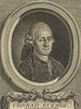 Porträt von Ekhof, Conrad  (Allgemeine deutsche Bibliothek., 1774, 22. Bd., 1. St., ungez. Bl. am Anf. d. Bandes. [Zuschnitt auf Schmuckrahmen])