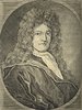 Porträt von Fabricius, Johann Albert  (Neue Bibliothec oder Nachricht und Urtheile von neuen Büchern., 1710, 3. St., ungez. Bl. vor S. 184. [Zuschnitt auf Schmuckrahmen])
