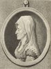 Porträt von Wäser, Maria Barbara  (Litteratur- u. Theater-Zeitung., 1783, 4. T., ungez. Bl. am Anf. d. 4. Teils. [Zuschnitt auf Schmuckrahmen])