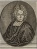 Porträt von Basnage de Beauval, Jacques  (Neue Bibliothec oder Nachricht und Urtheile von neuen Büchern., 1712, 19. St., ungez. Bl. vor S. 741. [Zuschnitt auf Schmuckrahmen])