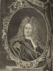 Porträt von Fabricius, Johann Albert  (Deutsche Acta Eruditorum., 1712, 7. T., ungez. Bl. vor S. 550. [Zuschnitt auf Schmuckrahmen])