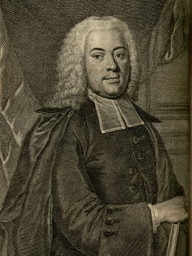Porträt von Kiesling, Johann Rudolf  (Zuverläßige Nachrichten von dem gegenwärtigen Zustande der Wissenschaften., 1747, 91. T., ungez. Bl. vor S. 470. [Zuschnitt auf Schmuckrahmen])
