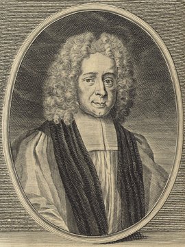 Porträt von Wake, William  (Deutsche Acta Eruditorum., 1724, 96. T., ungez. Bl. vor S. 837. [Zuschnitt auf Schmuckrahmen])