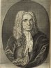 Porträt von Giannone, Pietro  (Deutsche Acta Eruditorum., 1733, 174. T., ungez. Bl. vor S. 381. [Zuschnitt auf Schmuckrahmen])