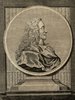 Porträt von Gram, Hans  (Zuverläßige Nachrichten von dem gegenwärtigen Zustande der Wissenschaften., 1749, 115. T., ungez. Bl. vor S. 468. [Zuschnitt auf Schmuckrahmen])
