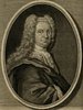 Porträt von Neukirch, Benjamin  (Zuverläßige Nachrichten von dem gegenwärtigen Zustande der Wissenschaften., 1743, 38. T., ungez. Bl. vor S. 79. [Zuschnitt auf Schmuckrahmen])