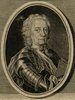 Porträt von Maffei, Scipione  (Zuverläßige Nachrichten von dem gegenwärtigen Zustande der Wissenschaften., 1743, 37. T., ungez. Bl. am Anf. d. Bandes. [Zuschnitt auf Schmuckrahmen])