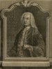 Porträt von Pertsch, Johann Georg  (Zuverläßige Nachrichten von dem gegenwärtigen Zustande der Wissenschaften., 1754, 174. T., ungez. Bl. vor S. 394. [Zuschnitt auf Schmuckrahmen])