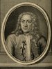 Porträt von Burman, Johannes  (Zuverläßige Nachrichten von dem gegenwärtigen Zustande der Wissenschaften., 1741, 21. T., ungez. Bl. vor S. 611. [Zuschnitt auf Schmuckrahmen])