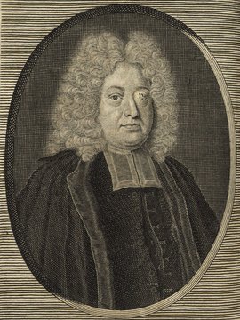 Porträt von Reinbeck, Johann Gustav  (Deutsche Acta Eruditorum., 1730, 149. T., ungez. Bl. vor S. 305. [Zuschnitt auf Schmuckrahmen])