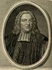 Porträt von Mill, David  (Zuverläßige Nachrichten von dem gegenwärtigen Zustande der Wissenschaften., 1746, 79. T., ungez. Bl. vor S. 468. [Zuschnitt auf Schmuckrahmen])