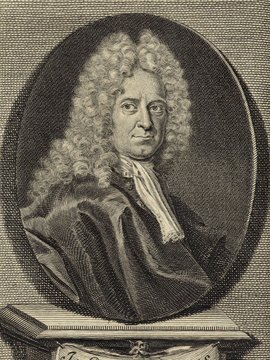 Porträt von Wichmannshausen, Johann Christoph  (Deutsche Acta Eruditorum., 1718, 53. T., ungez. Bl. vor S. 305. [Zuschnitt auf Schmuckrahmen])