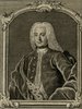Porträt von Engau, Johann Rudolph  (Zuverläßige Nachrichten von dem gegenwärtigen Zustande der Wissenschaften., 1755, 182. T., ungez. Bl. vor S. 84. [Zuschnitt auf Schmuckrahmen])