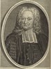 Porträt von Drakenborch, Arnold  (Deutsche Acta Eruditorum., 1738, 222. T., ungez. Bl. vor S. 381. [Zuschnitt auf Schmuckrahmen])