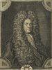 Porträt von Spanheim, Ezechiel  (Neuer Bücher-Saal der gelehrten Welt., 1711, 6. Oeffn., ungez. Bl. vor S. 425. [Zuschnitt auf Schmuckrahmen])