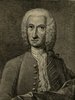 Porträt von Reimarus, Hermann Samuel  (Zuverläßige Nachrichten von dem gegenwärtigen Zustande der Wissenschaften., 1754, 171. T., ungez. Bl. vor S. 160. [Zuschnitt auf Schmuckrahmen])
