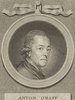 Porträt von Graff, Anton  (Litteratur- u. Theater-Zeitung., 1781, 4. T., ungez. Bl. am Anf. d. 4. Teils. [Zuschnitt auf Schmuckrahmen])
