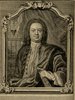 Porträt von Hanov, Michael Christoph  (Zuverläßige Nachrichten von dem gegenwärtigen Zustande der Wissenschaften., 1753, 162. T., ungez. Bl. vor S. 396. [Zuschnitt auf Schmuckrahmen])