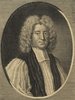 Porträt von Kennett, White  (Deutsche Acta Eruditorum., 1728, 133. T., ungez. Bl. am Anf. d. Bandes. [Zuschnitt auf Schmuckrahmen])