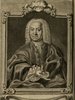 Porträt von Hollmann, Samuel Christian  (Zuverläßige Nachrichten von dem gegenwärtigen Zustande der Wissenschaften., 1750, 131. T., ungez. Bl. vor S. 772. [Zuschnitt auf Schmuckrahmen])