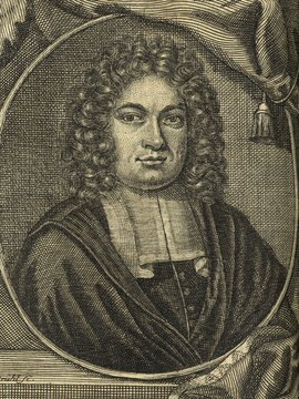 Porträt von Hoogstraten, David van  (Neuer Bücher-Saal der gelehrten Welt., 1714, 35. Oeffn., ungez. Bl. vor S. 741. [Zuschnitt auf Schmuckrahmen])