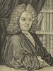 Porträt von Le Clerc, Jean  (Die Gelehrte Fama, welche den gegenwärtigen Zustand der gelehrten Welt und sonderlich derer deutschen Universitäten entdecket., 1711, 1. T., ungez. Bl. am Anf. d. Stückes. [Zuschnitt auf Schmuckrahmen])