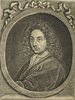Porträt von Le Clerc, Jean  (Neue Bibliothec oder Nachricht und Urtheile von neuen Büchern., 1710, 4.St., ungez. Bl. vor S. 276. [Zuschnitt auf Schmuckrahmen])