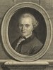 Porträt von Kant, Immanuel  (Allgemeine deutsche Bibliothek., 1773, 20. Bd., 1. St., ungez. Bl. am Anf. d. Bandes. [Zuschnitt auf Schmuckrahmen])