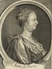 Porträt von Dacier, Anne  (Deutsche Acta Eruditorum., 1727, 127. T., ungez. Bl. vor S. 457. [Zuschnitt auf Schmuckrahmen])
