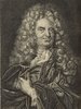 Porträt von Boileau Despréaux, Nicolas  (Deutsche Acta Eruditorum., 1717, 50. T., ungez. Bl. vor S. 77. [Zuschnitt auf Schmuckrahmen])
