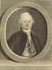 Porträt von Lessing, Gotthold Ephraim  (Allgemeine deutsche Bibliothek., 1770, 12. Bd., 1. St., ungez. Bl. am Anf. d. Bandes. [Zuschnitt auf Schmuckrahmen])