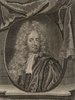 Porträt von Ludewig, Johann Peter von  (Neue Bibliothec oder Nachricht und Urtheile von neuen Büchern., 1715, 43. St., ungez. Bl. vor S. 187. [Zuschnitt auf Schmuckrahmen])