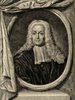 Porträt von Rückerus, Johannes Conradus  (Zuverläßige Nachrichten von dem gegenwärtigen Zustande der Wissenschaften., 1749, 113. T., ungez. Bl. vor S. 314. [Zuschnitt auf Schmuckrahmen])