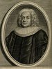 Porträt von Wagner, Friedrich  (Zuverläßige Nachrichten von dem gegenwärtigen Zustande der Wissenschaften., 1746, 78. T., ungez. Bl. vor S. 392. [Zuschnitt auf Schmuckrahmen])