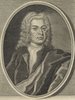 Porträt von Kundmann, Johann Christian  (Deutsche Acta Eruditorum., 1737, 217. T., ungez. Bl. am Anfang d. Bandes. [Zuschnitt auf Schmuckrahmen])