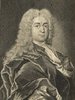 Porträt von Coschwitz, Georg Daniel  (Deutsche Acta Eruditorum., 1730, 154. T., ungez. Bl. vor S. 685. [Zuschnitt auf Schmuckrahmen])