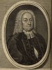 Porträt von Weismann, Christian Eberhard  (Zuverläßige Nachrichten von dem gegenwärtigen Zustande der Wissenschaften., 1744, 59. T., ungez. Bl. vor S. 759. [Zuschnitt auf Schmuckrahmen])