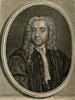 Porträt von Gorter, Johannes de  (Zuverläßige Nachrichten von dem gegenwärtigen Zustande der Wissenschaften., 1747, 93. T., ungez. Bl. vor S. 626. [Zuschnitt auf Schmuckrahmen])