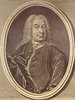 Porträt von Gebauer, Georg Christian  (Zuverläßige Nachrichten von dem gegenwärtigen Zustande der Wissenschaften., 1745, 70. T., ungez. Bl. vor S. 685. [Zuschnitt auf Schmuckrahmen])